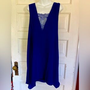 BCBG MAXAZRIA Orbit Blue, fully lined, sleeveless dress. Size M